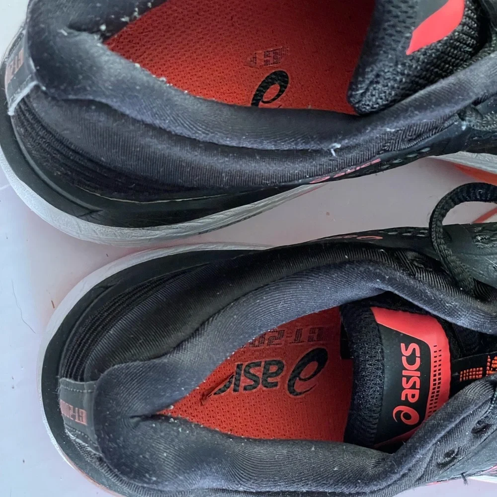Asics black orange